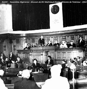 Alger - Assemblee Algerienne - Mr Martinaud-Deplat -1953